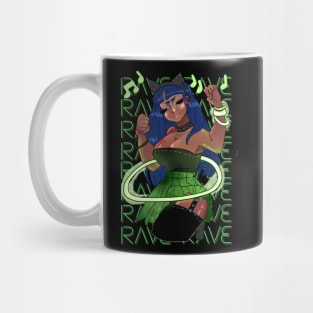 Pretty Rave Girl w Text Mug